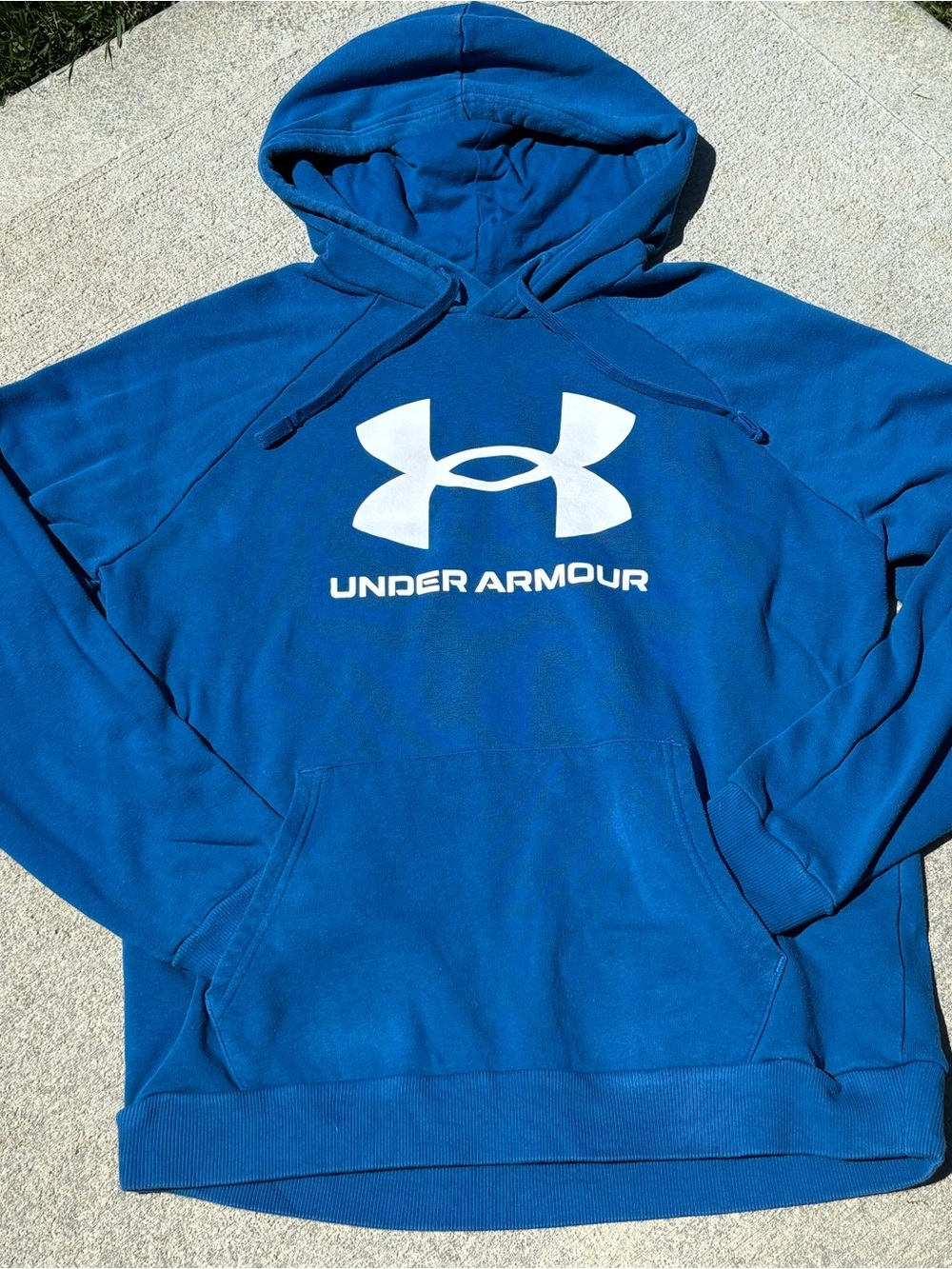 Under Armour Men’s Royal Blue Hoodie with White Logo